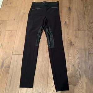 RW&Co Black Leggings with leather detail